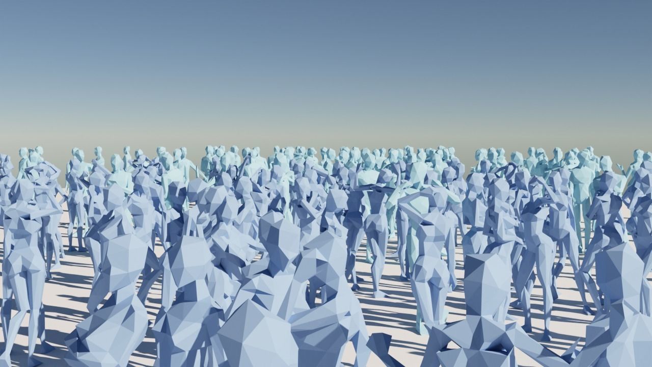 Body Poses Low Poly Collection Low-poly 3D model_13