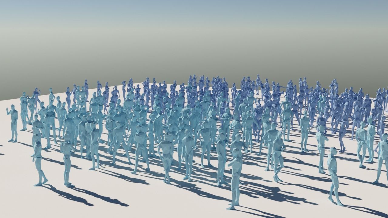 Body Poses Low Poly Collection Low-poly 3D model_7