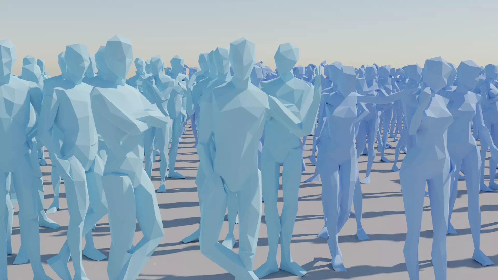 Body Poses Low Poly Collection Low-poly 3D model_0