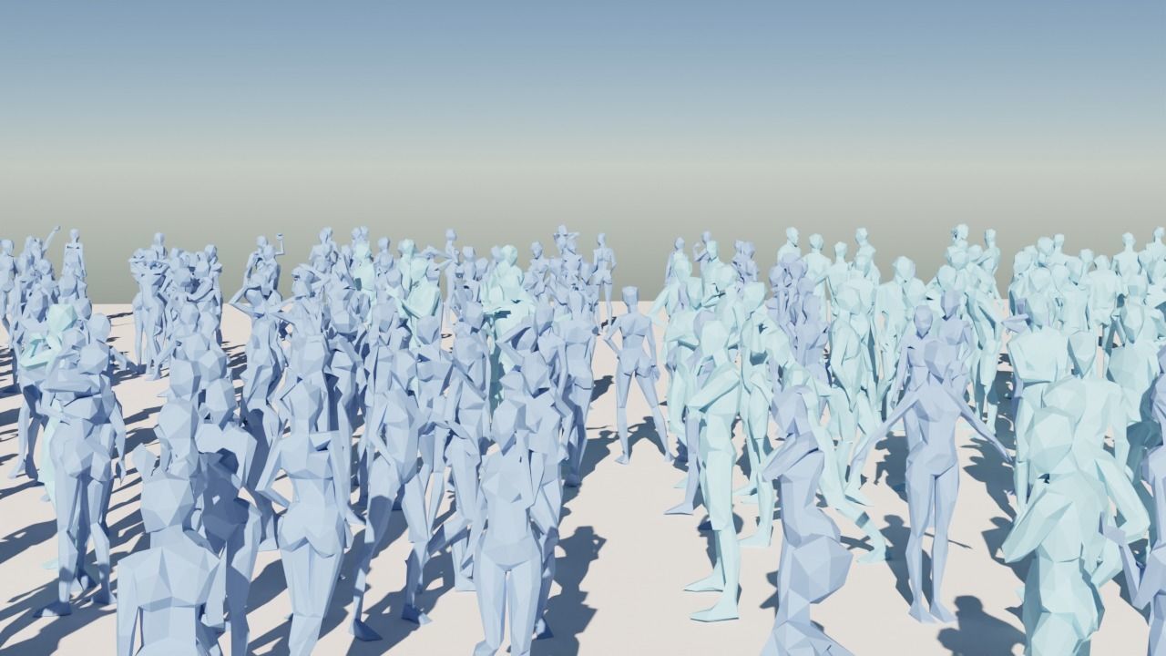 Body Poses Low Poly Collection Low-poly 3D model_11