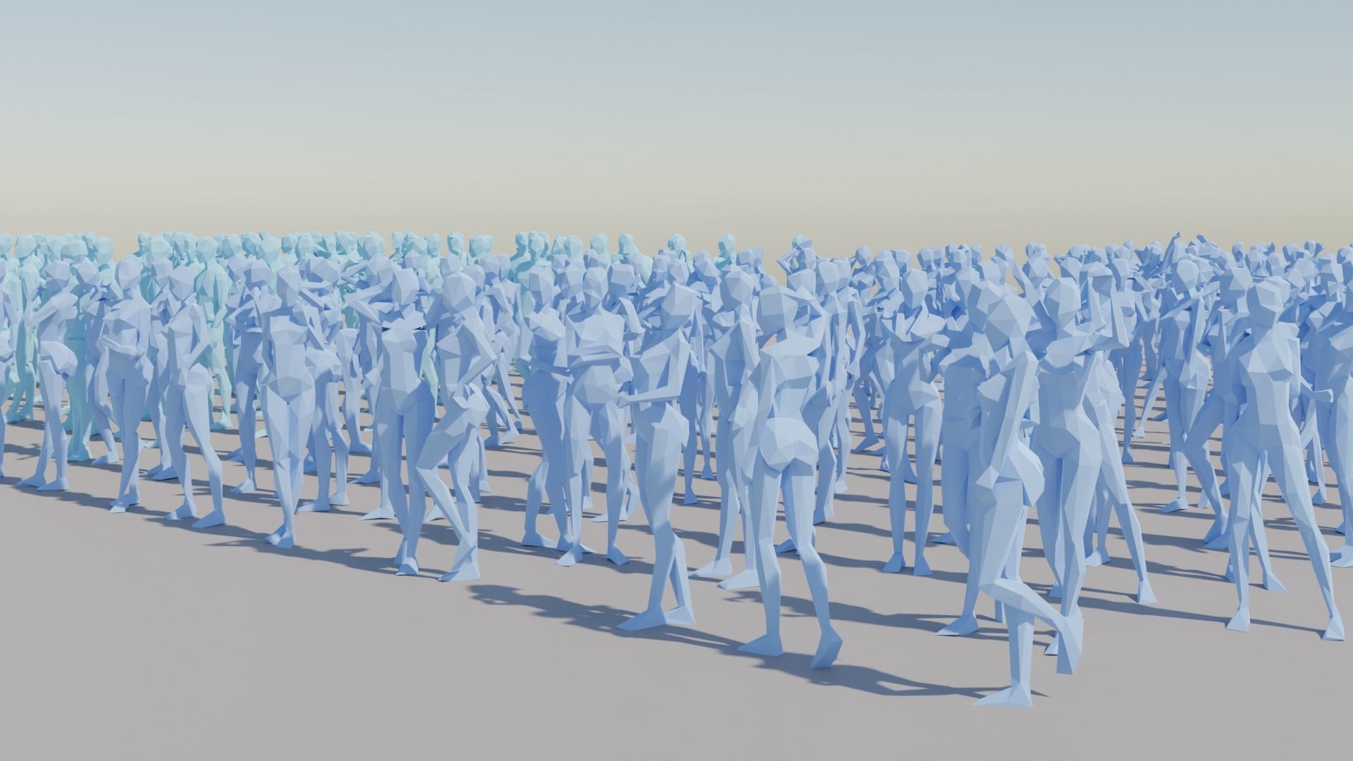 Body Poses Low Poly Collection Low-poly 3D model_16