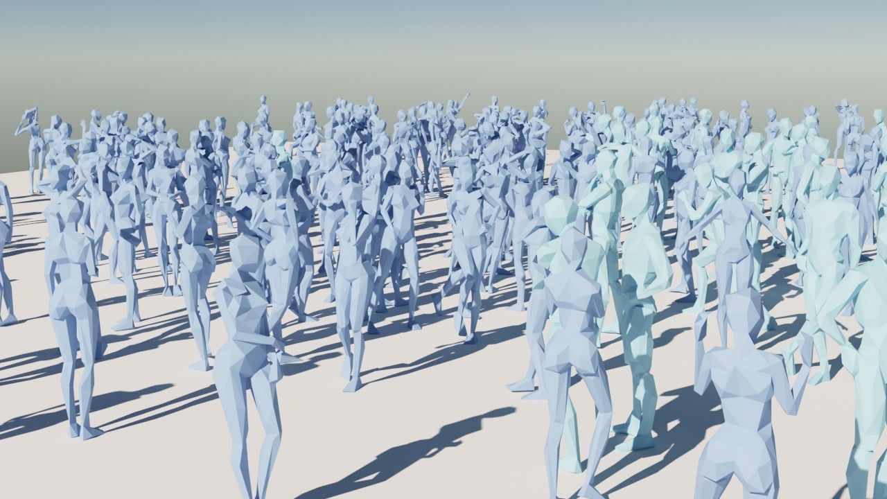 Body Poses Low Poly Collection Low-poly 3D model_20