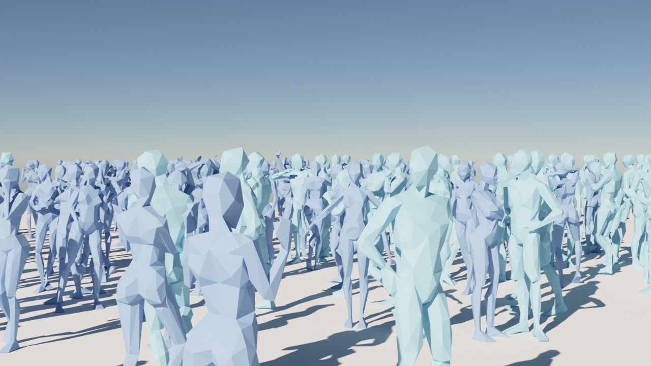 Body Poses Low Poly Collection Low-poly 3D model_10