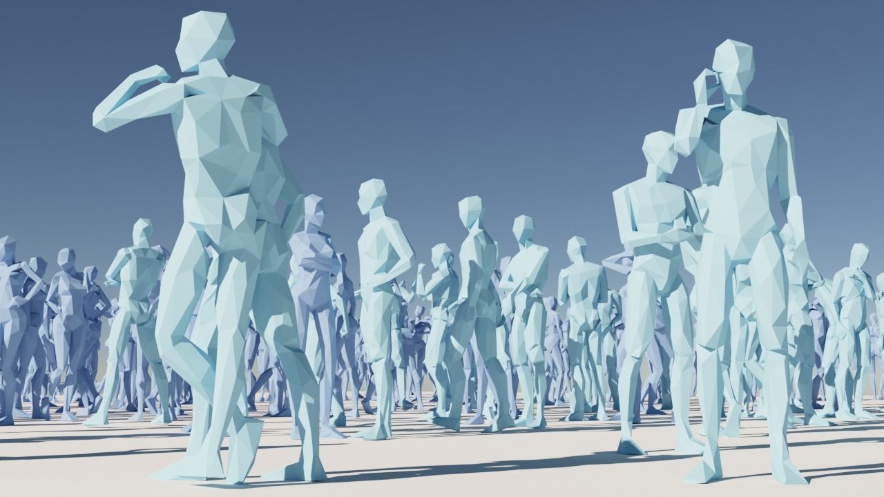 Body Poses Low Poly Collection Low-poly 3D model_9