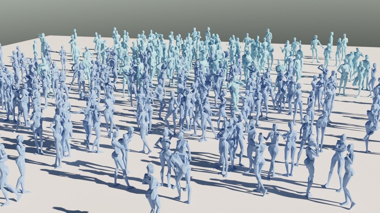 Body Poses Low Poly Collection Low-poly 3D model_4