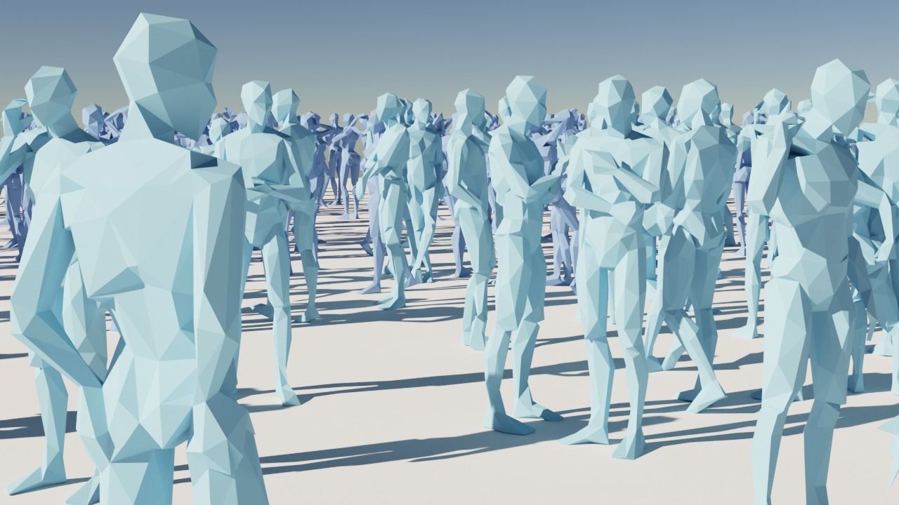 Body Poses Low Poly Collection Low-poly 3D model_8