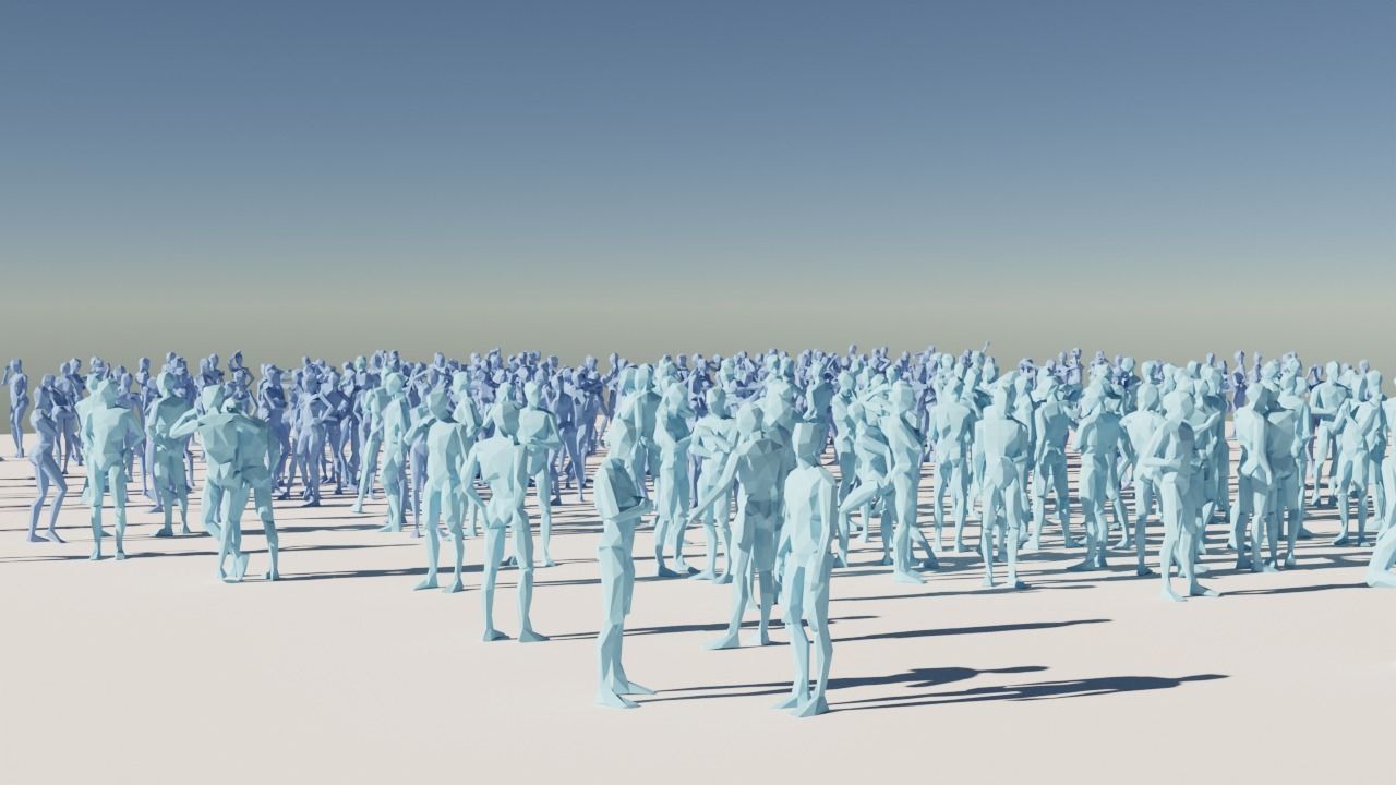 Body Poses Low Poly Collection Low-poly 3D model_19