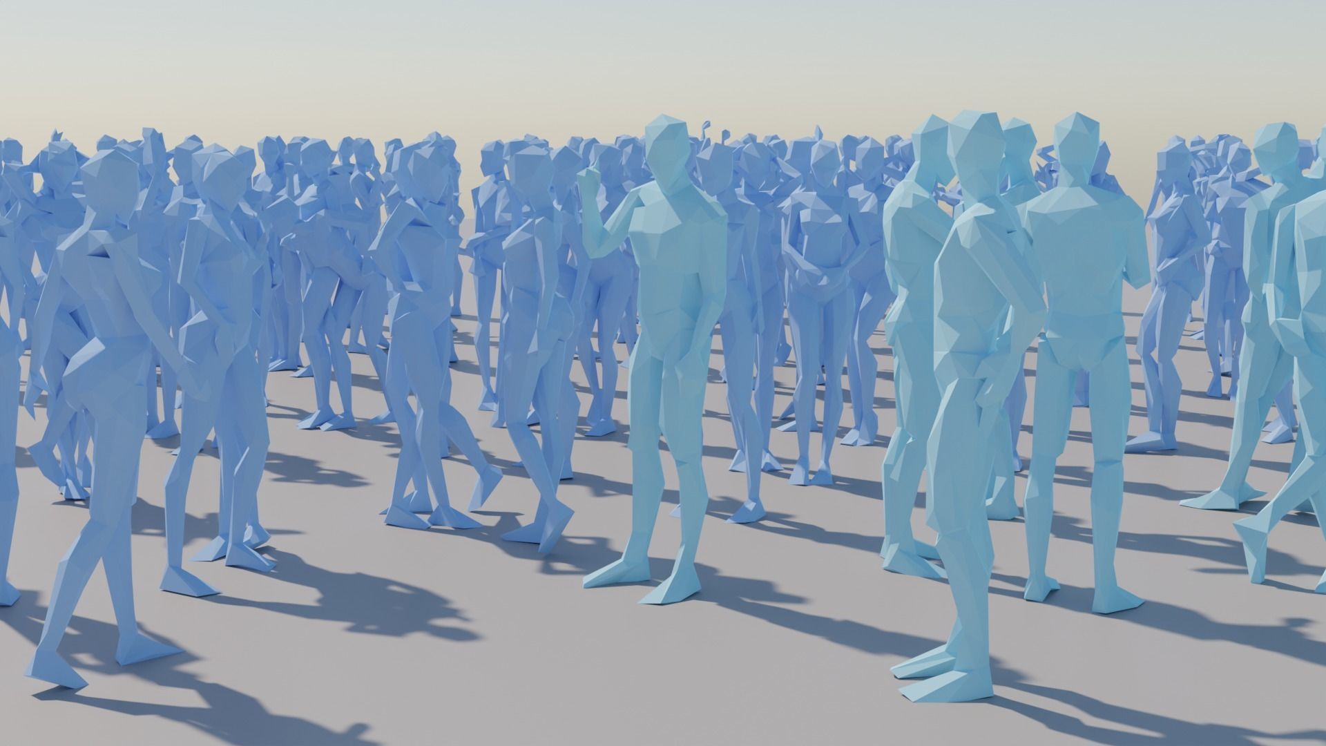 Body Poses Low Poly Collection Low-poly 3D model_17