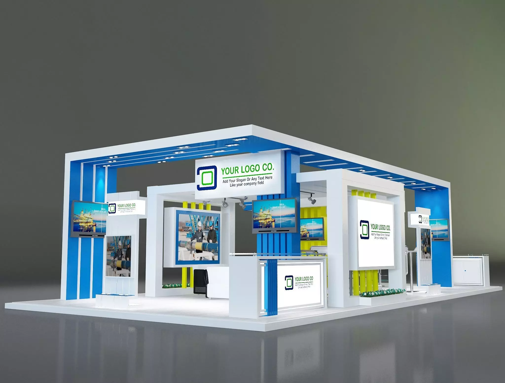 Booth Exhibition Stand a150  3D model_0