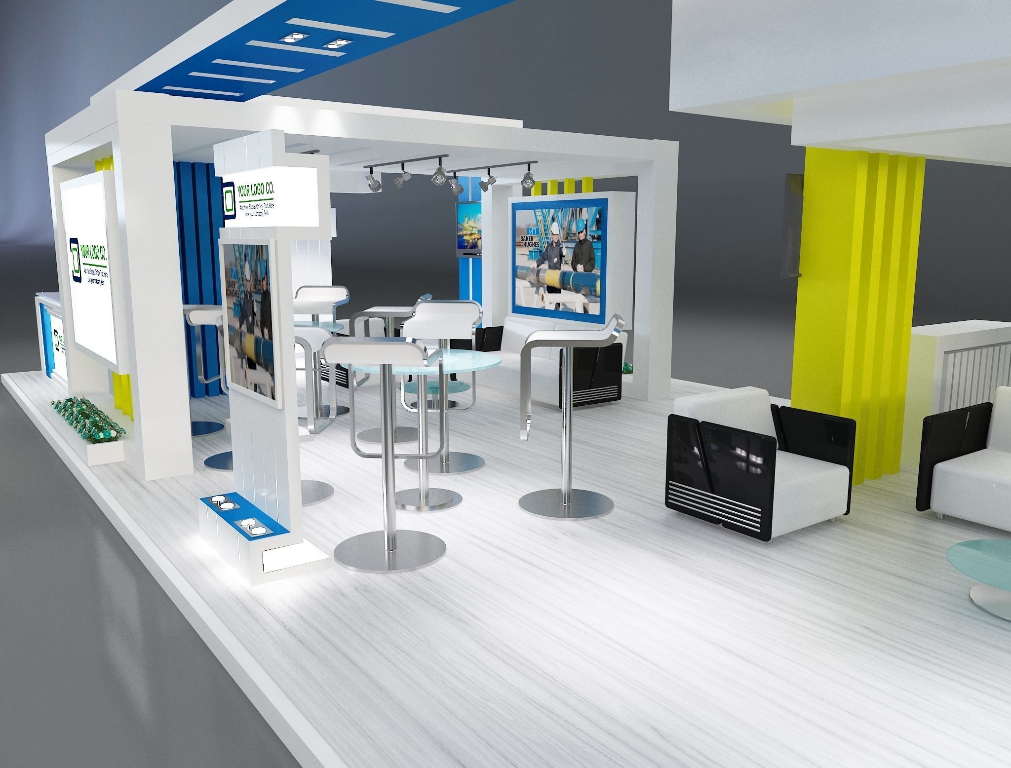 Booth Exhibition Stand a150  3D model_4