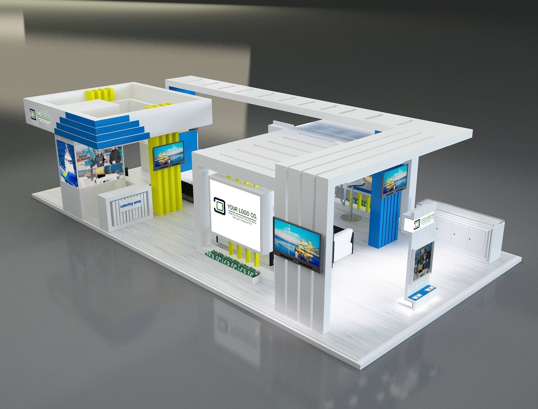 Booth Exhibition Stand a150  3D model_7