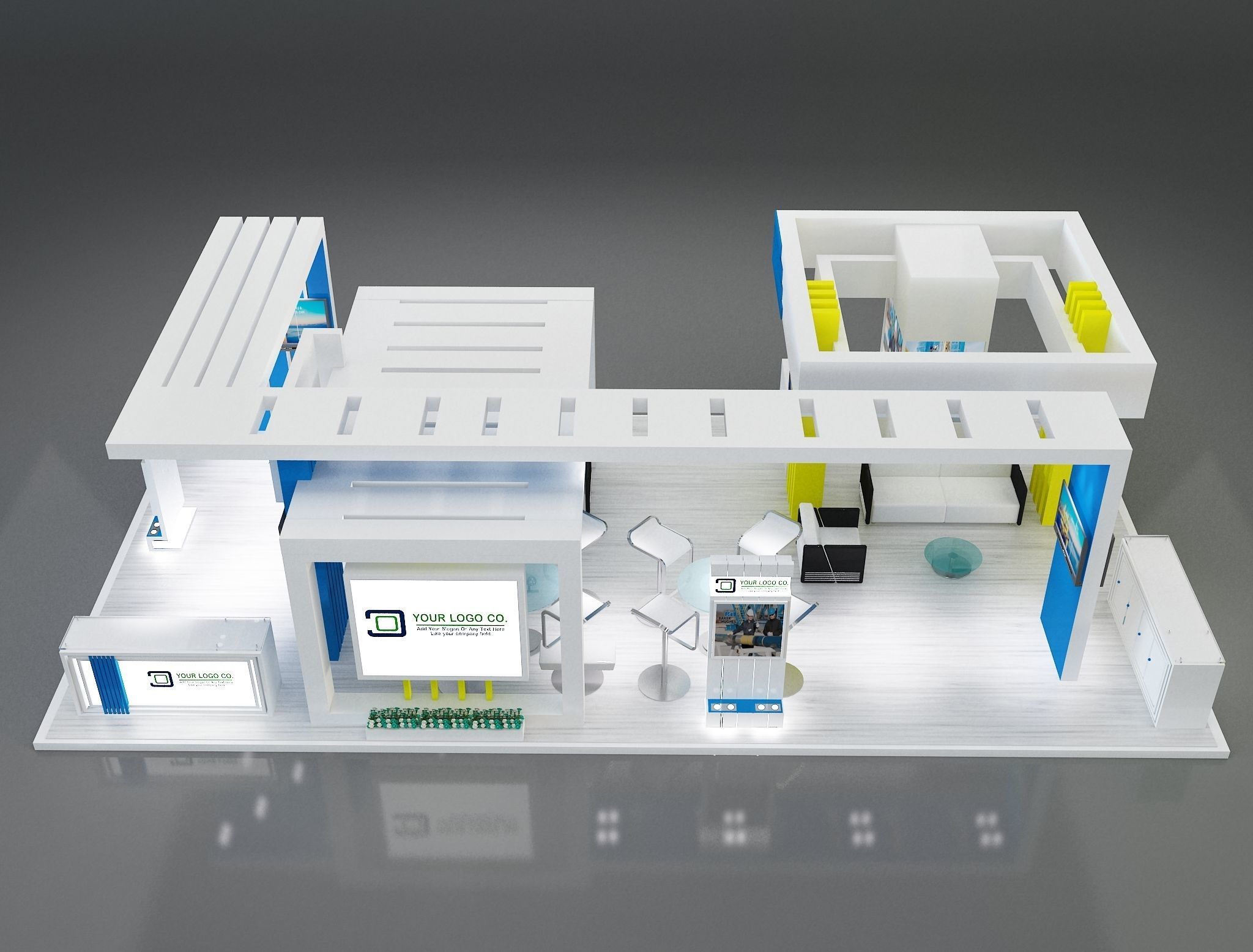 Booth Exhibition Stand a150  3D model_11