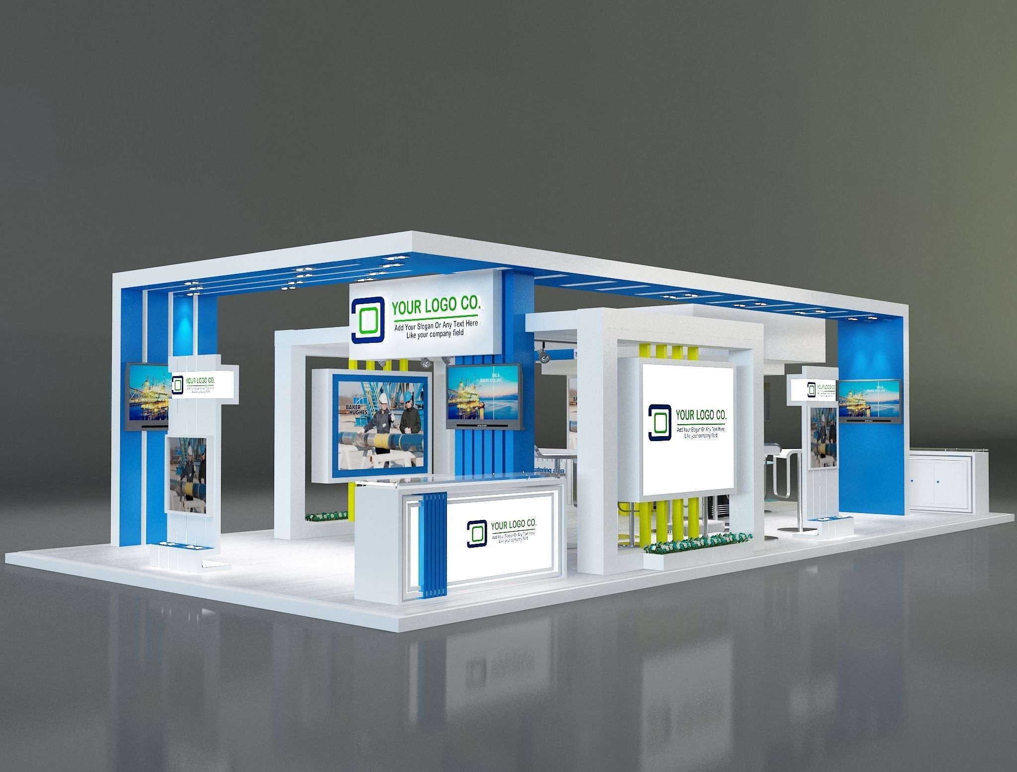Booth Exhibition Stand a150  3D model_15
