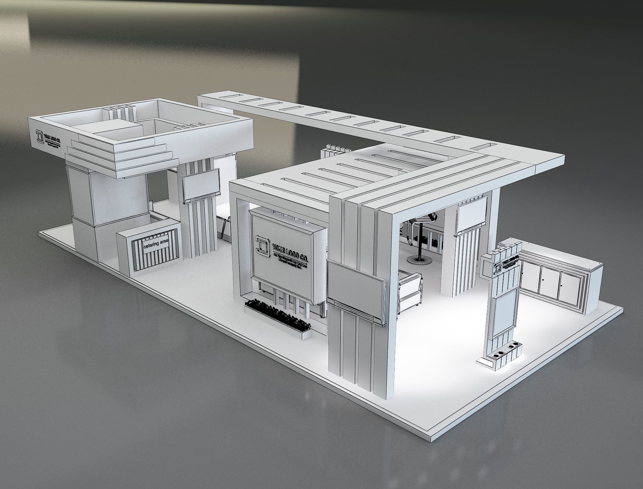 Booth Exhibition Stand a150  3D model_8