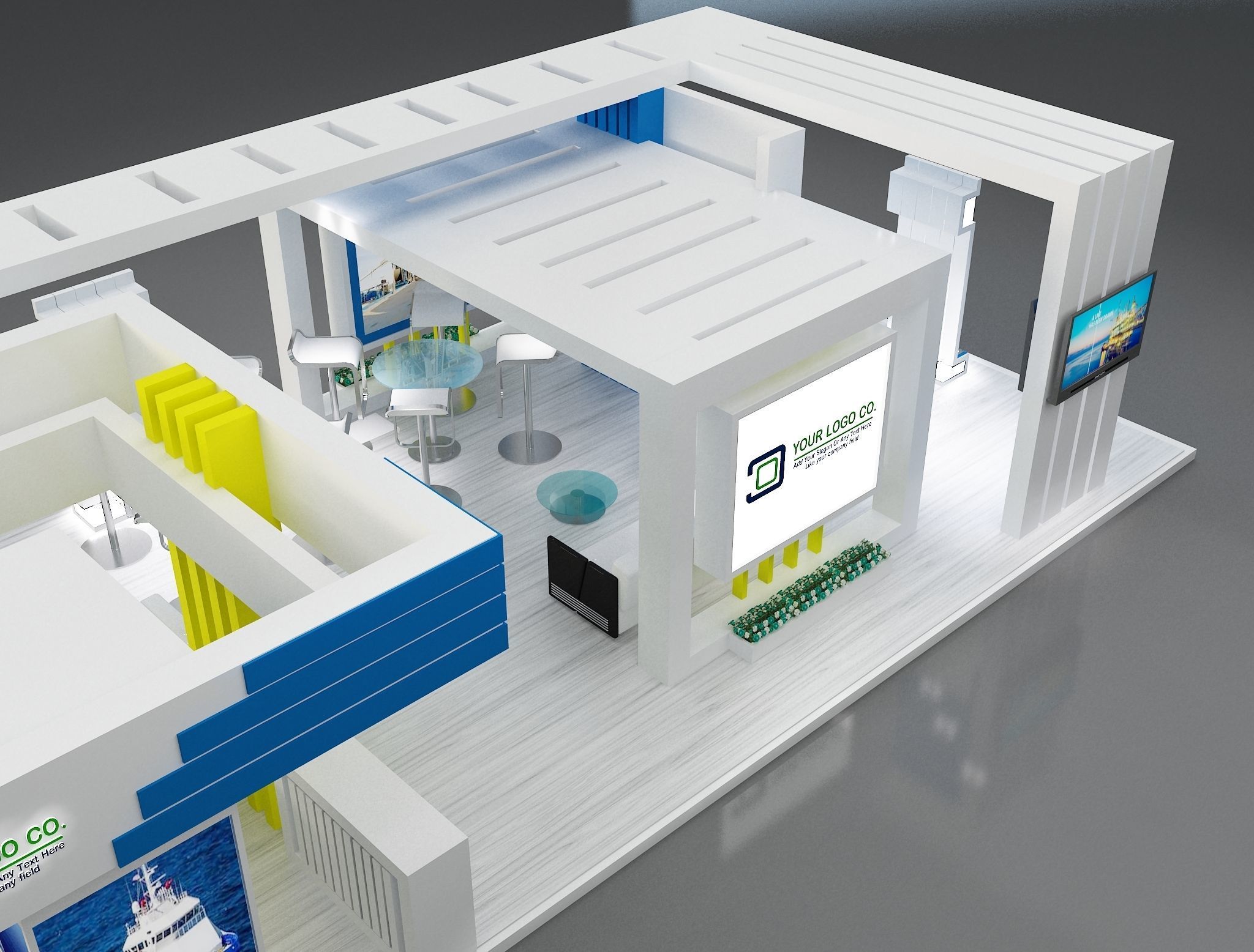 Booth Exhibition Stand a150  3D model_2