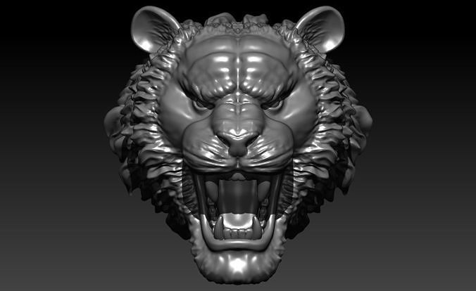 Tiger Face 3D Model 3D print model