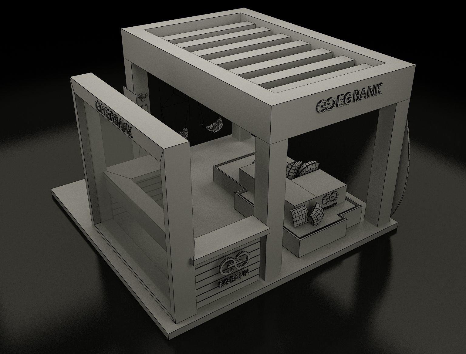 Booth Exhibition Stand a149 3D model_3