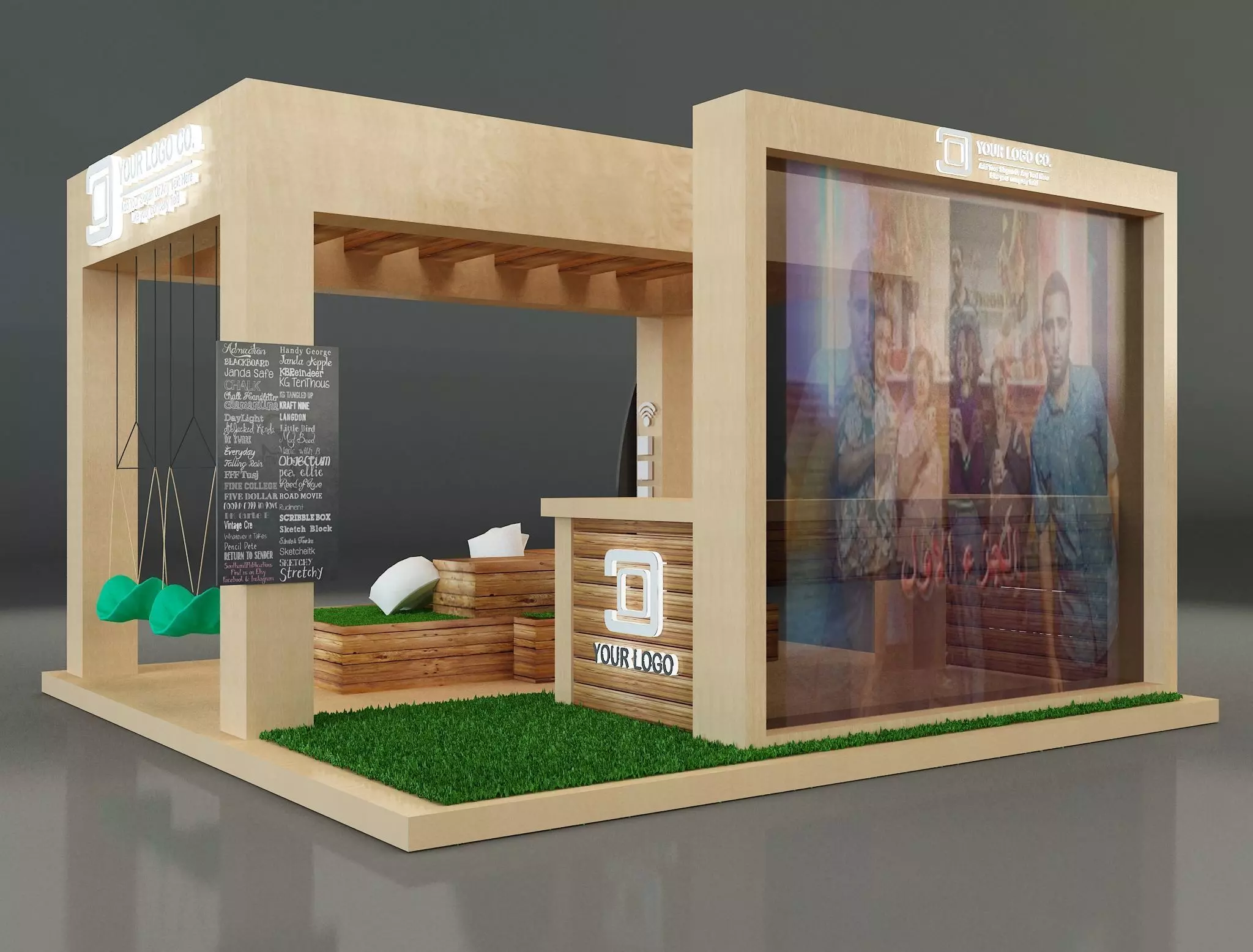 Booth Exhibition Stand a149 3D model_0