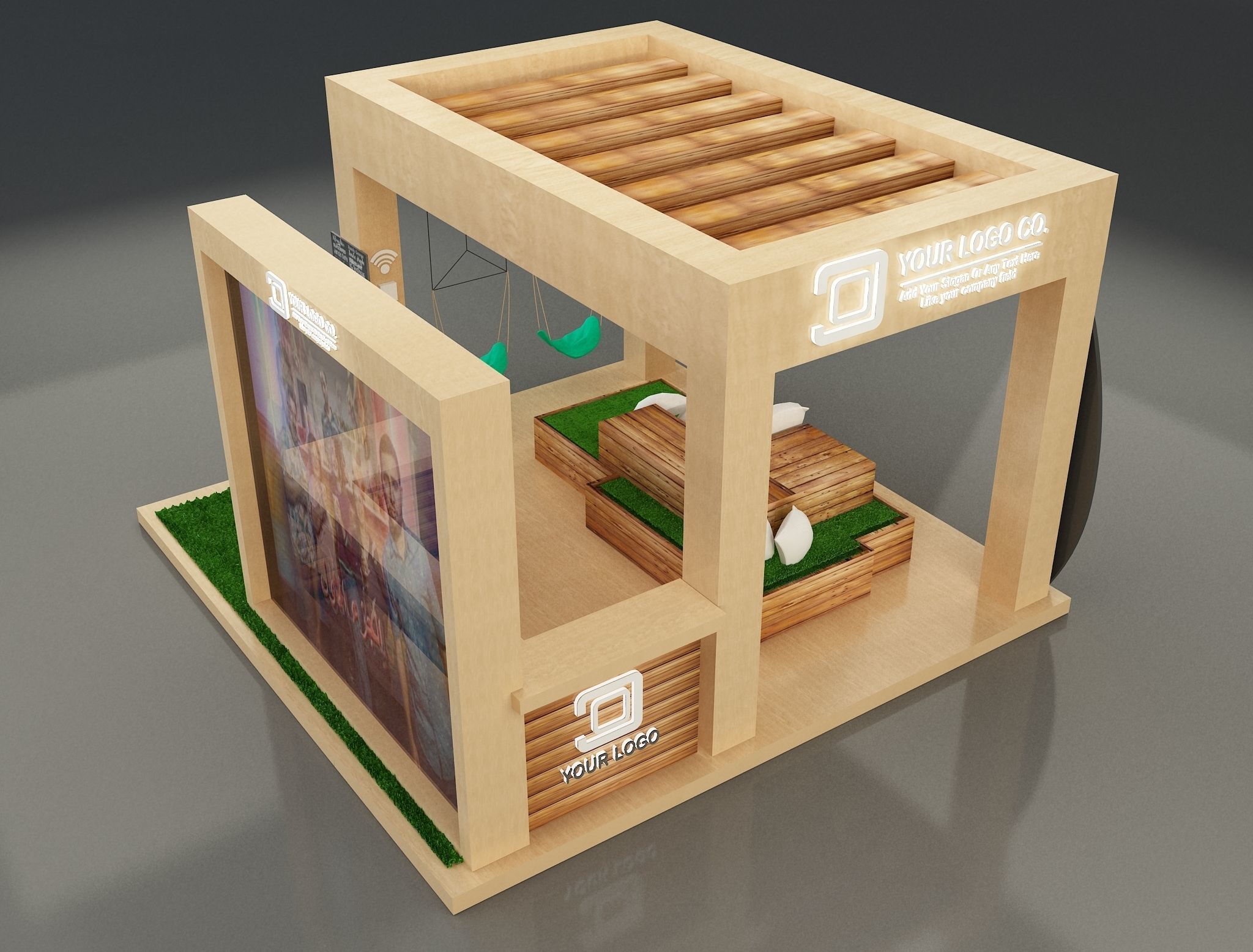 Booth Exhibition Stand a149 3D model_2