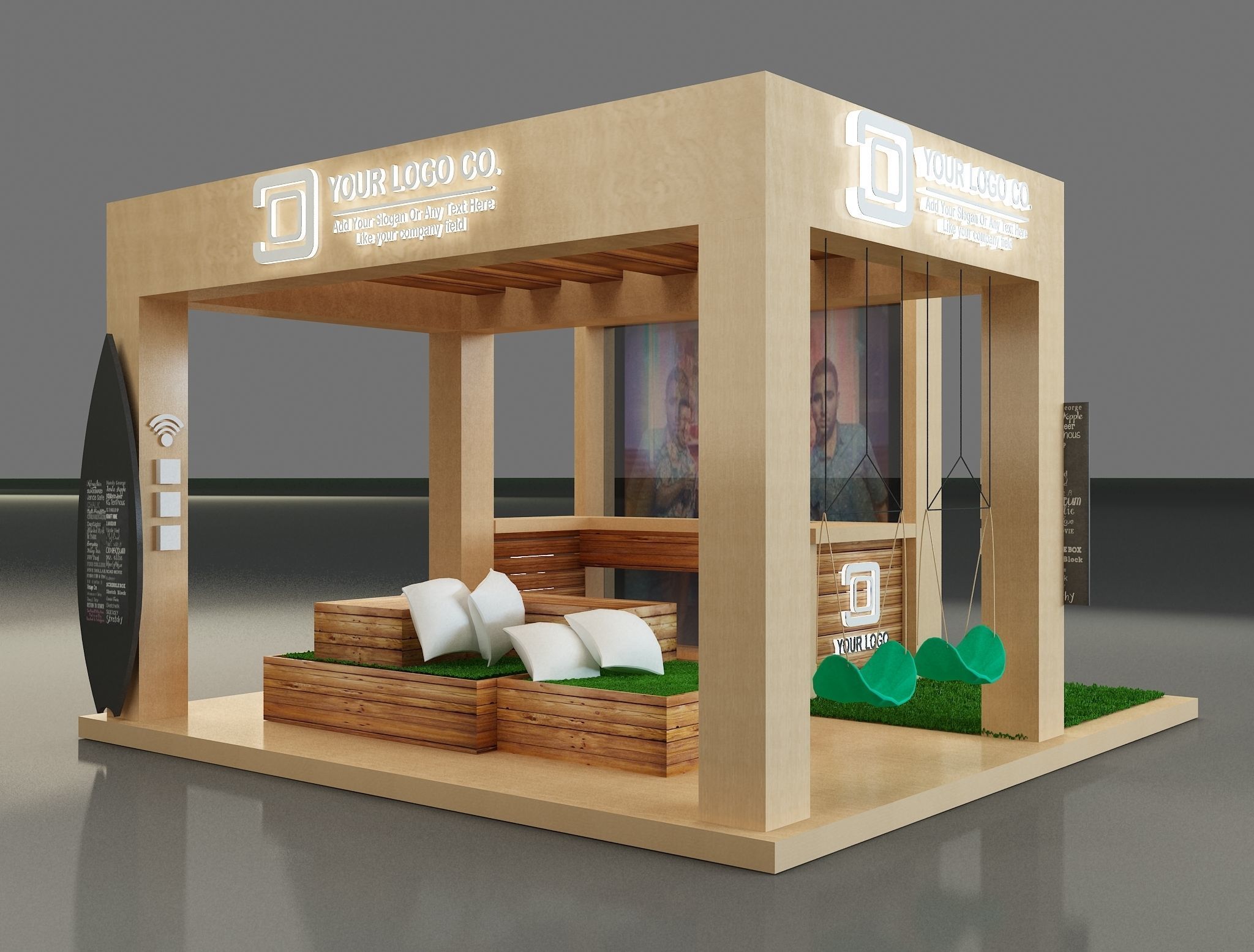 Booth Exhibition Stand a149 3D model_6