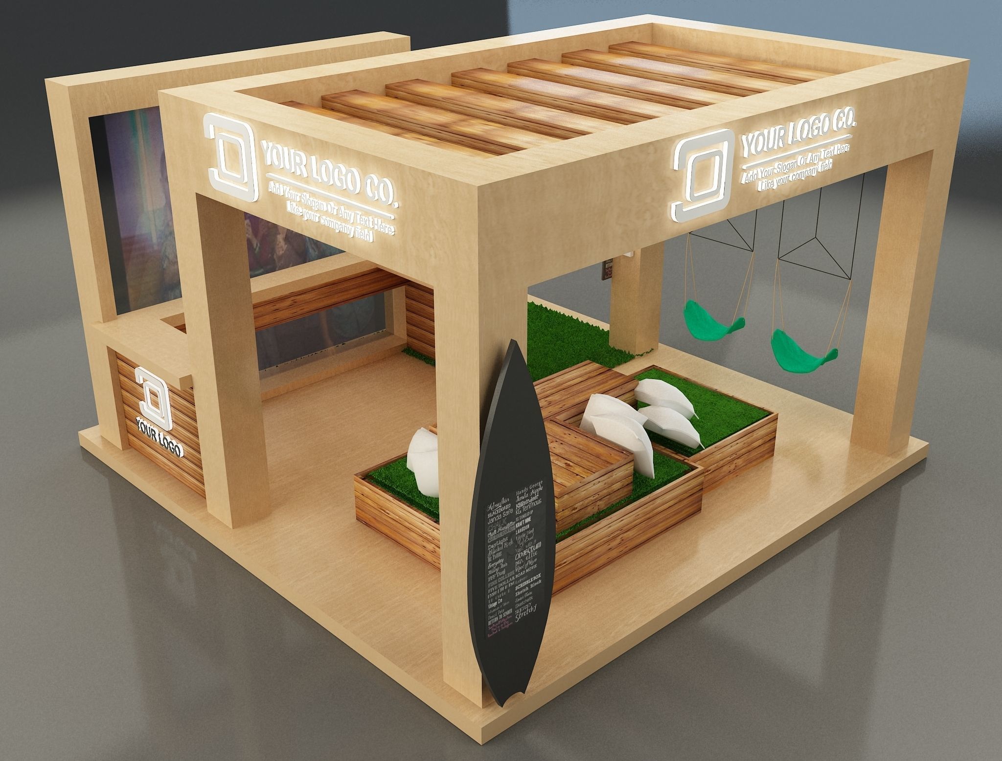 Booth Exhibition Stand a149 3D model_4