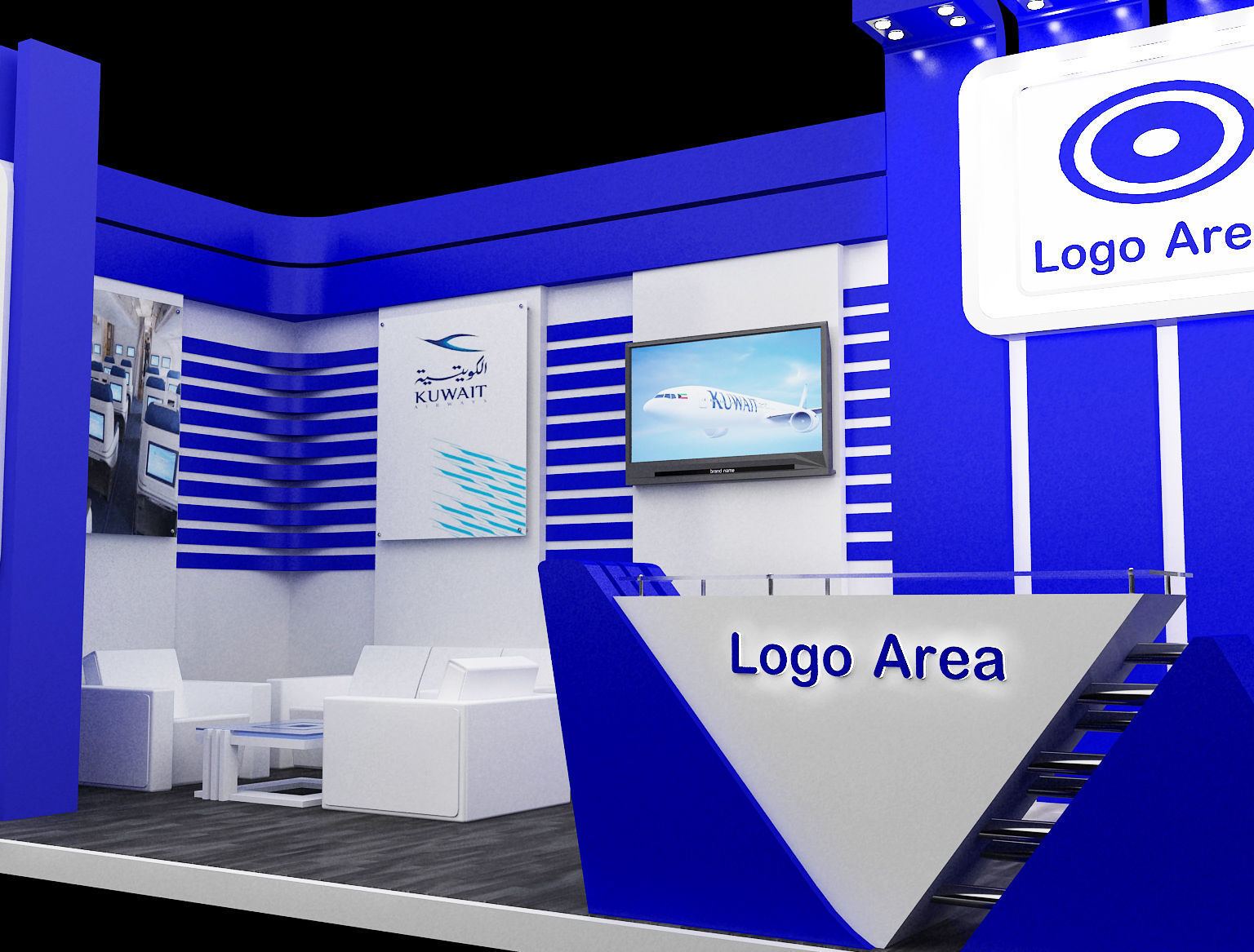 Booth Exhibition Stand a148 3D model_10