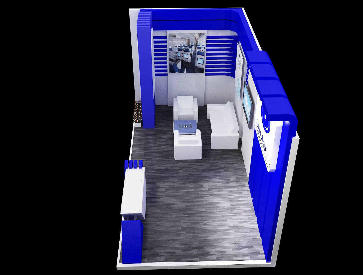 Booth Exhibition Stand a148 3D model_6