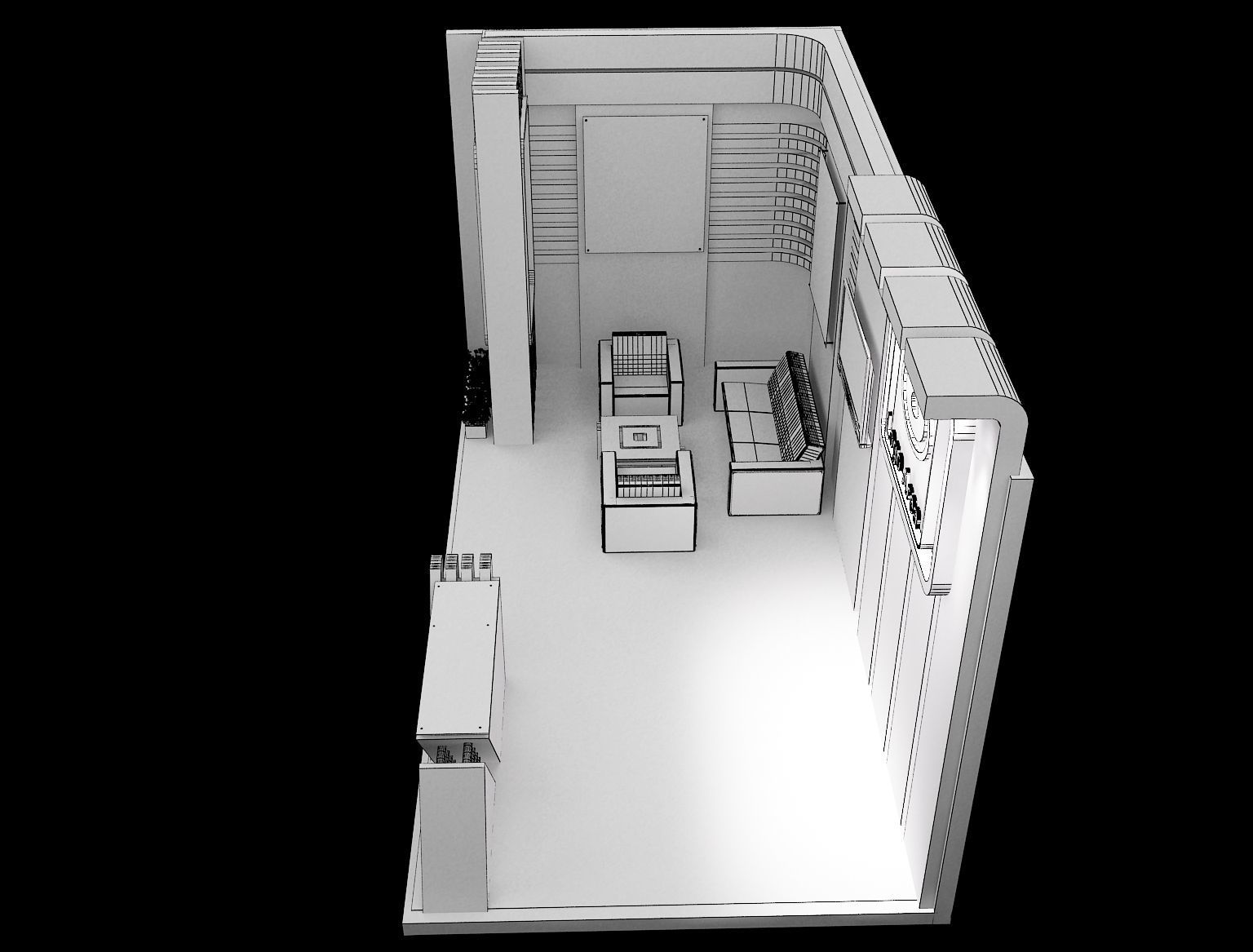 Booth Exhibition Stand a148 3D model_7