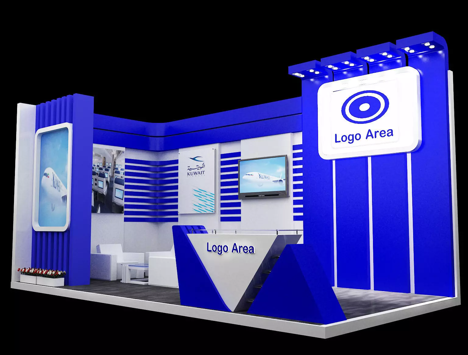 Booth Exhibition Stand a148 3D model_0