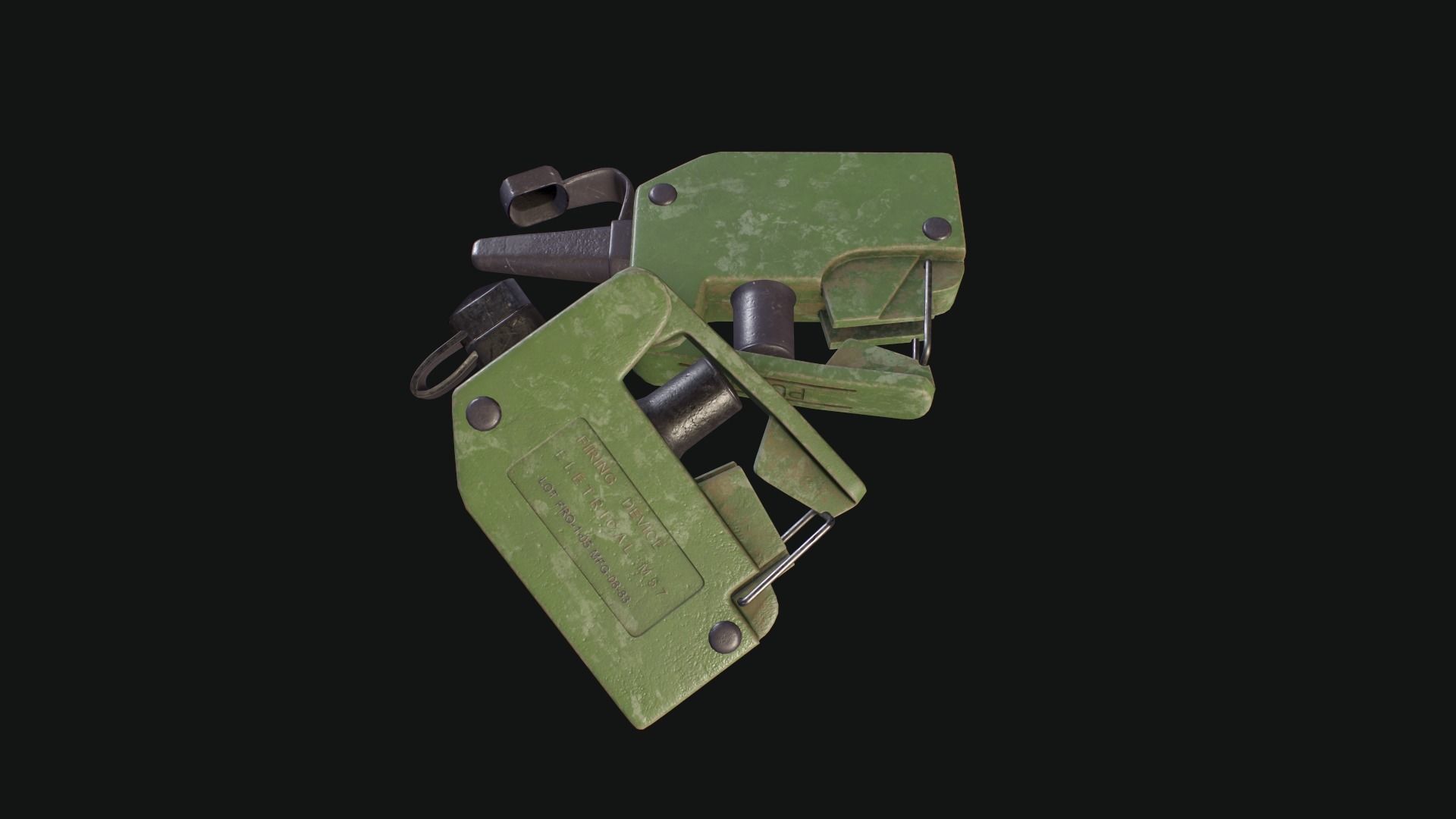 Detonator M57 Low-poly 3D model_1