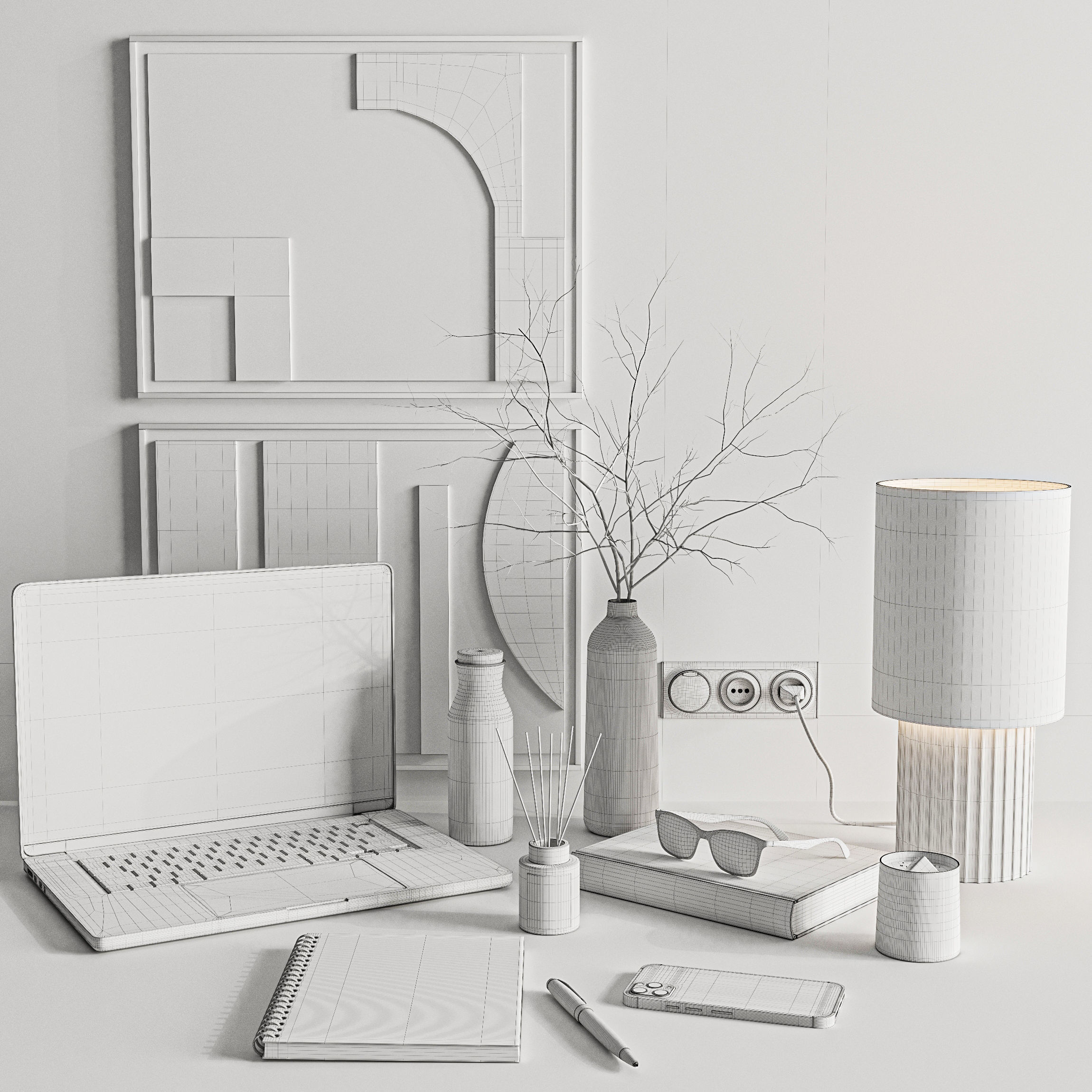 Decorative Set 3D model_5