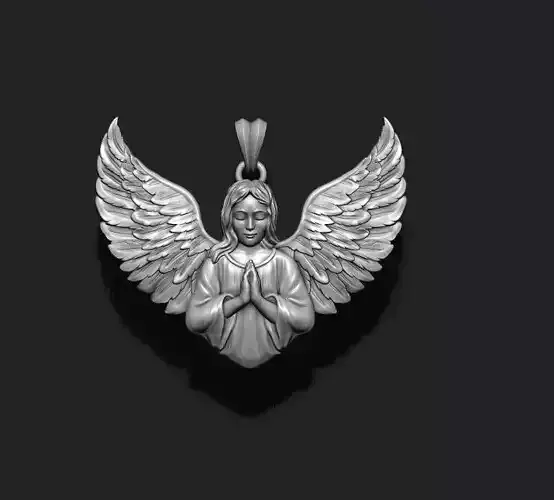 Girl angel pendant 3D print model