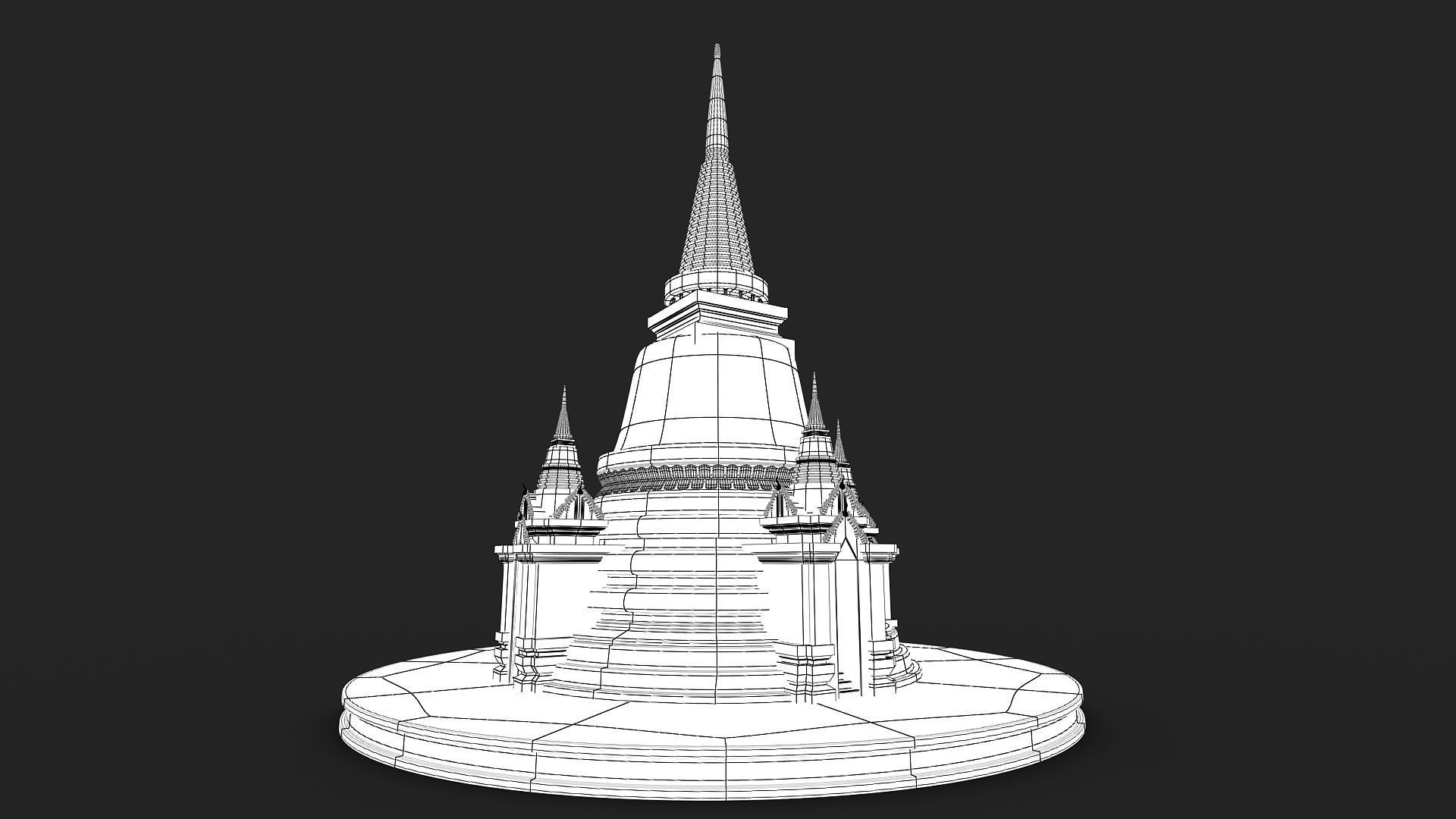 Pagoda Temple 3D model_9