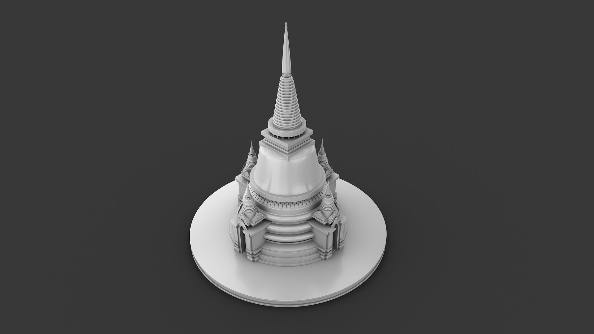 Pagoda Temple 3D model_7