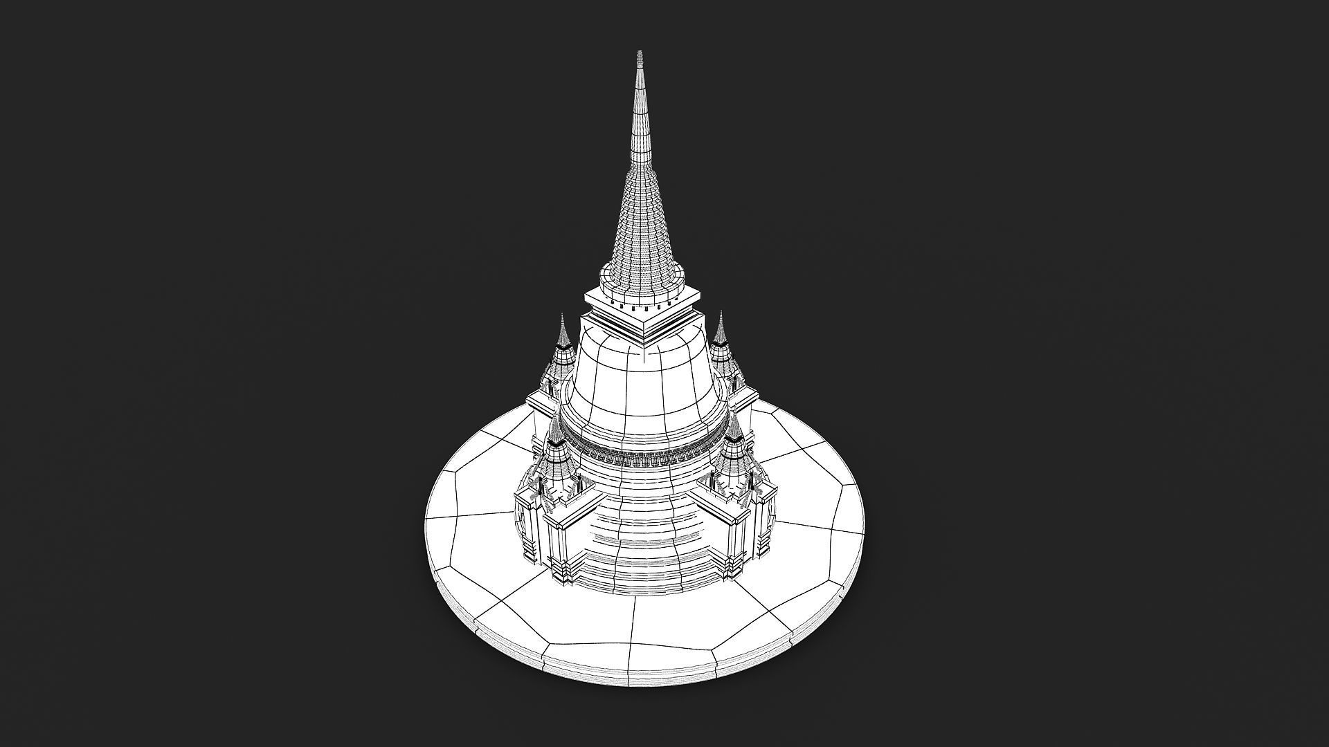 Pagoda Temple 3D model_10