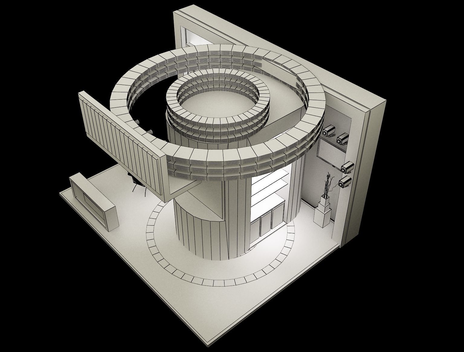 Booth Exhibition Stand a147 3D model_3