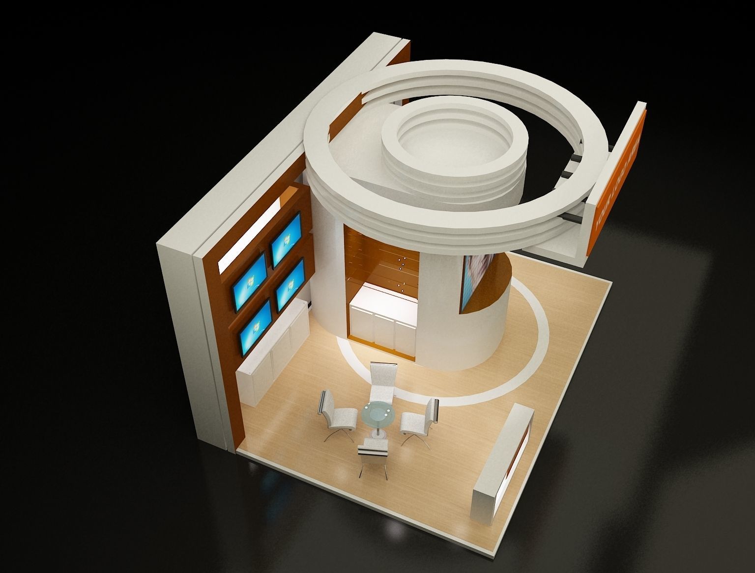 Booth Exhibition Stand a147 3D model_12