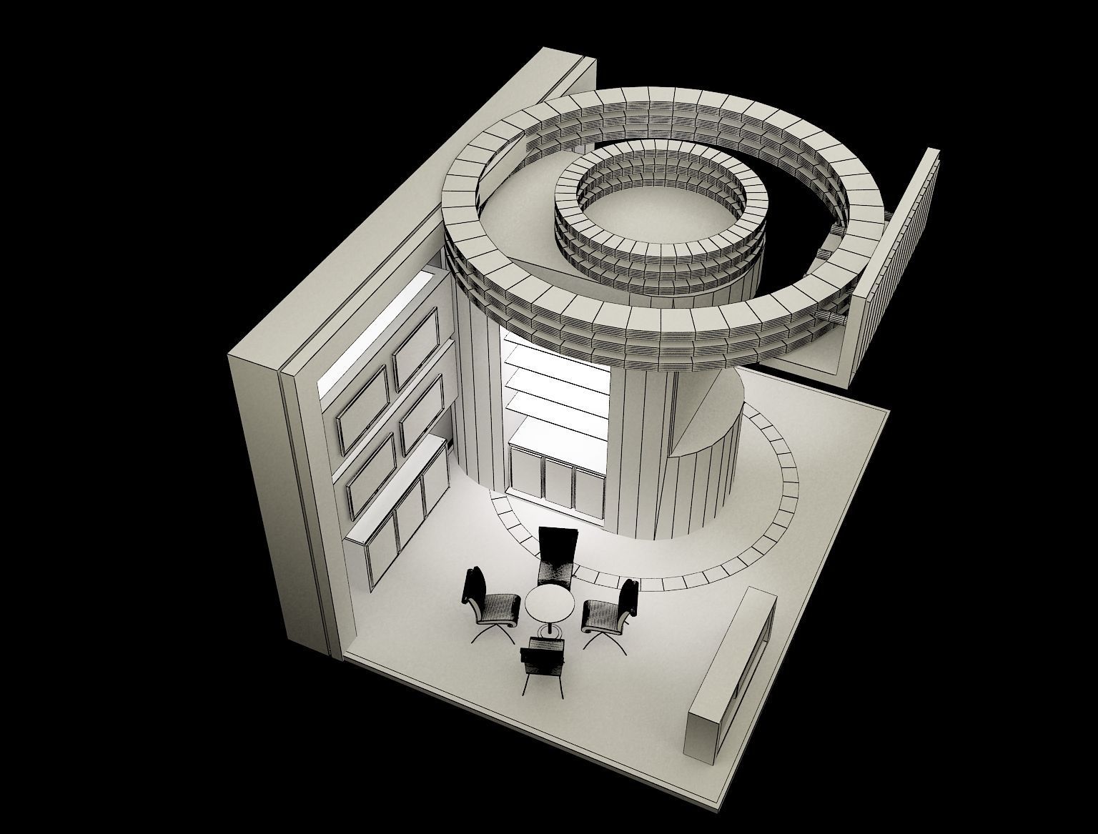 Booth Exhibition Stand a147 3D model_13
