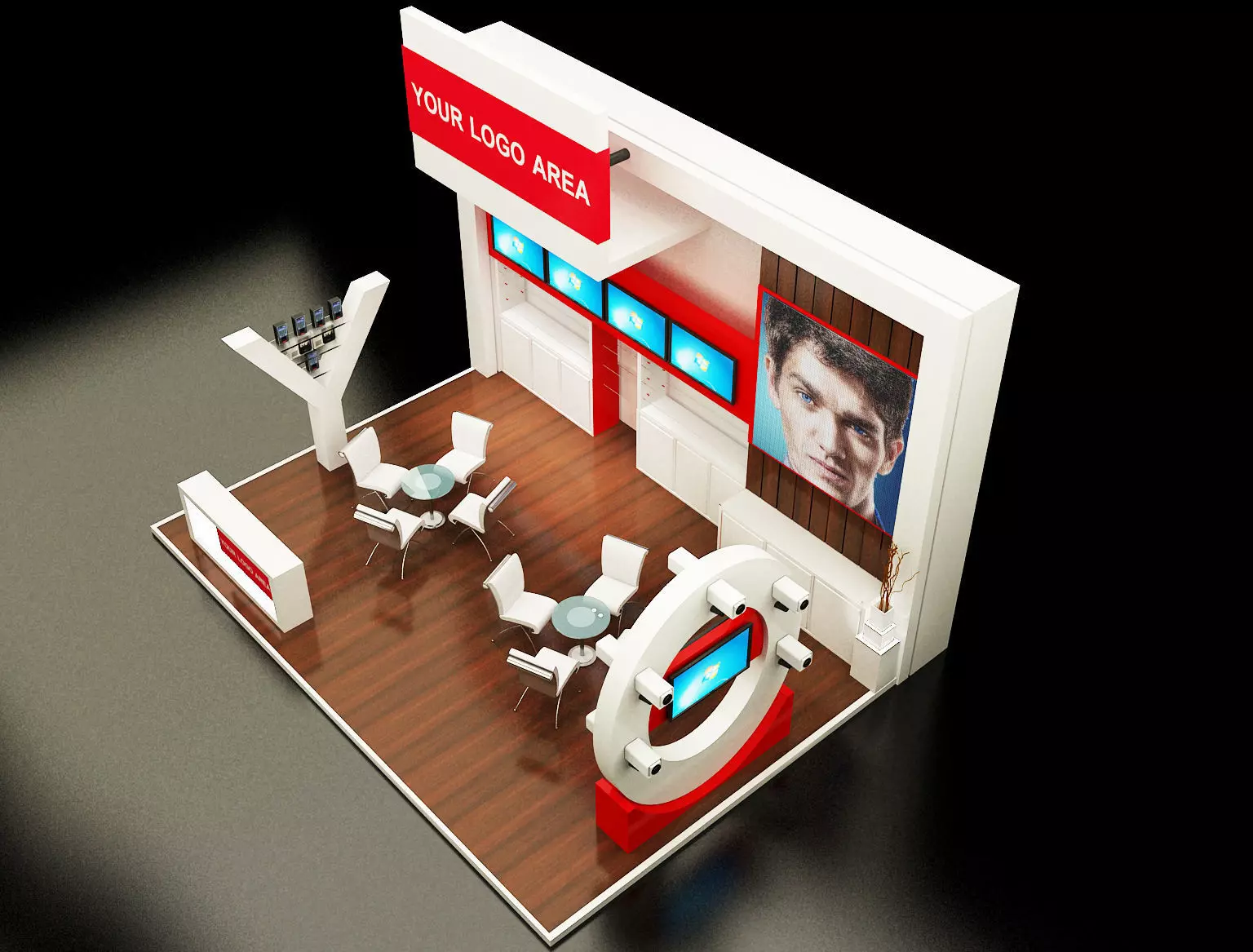 Booth Exhibition Stand a146a 3D model