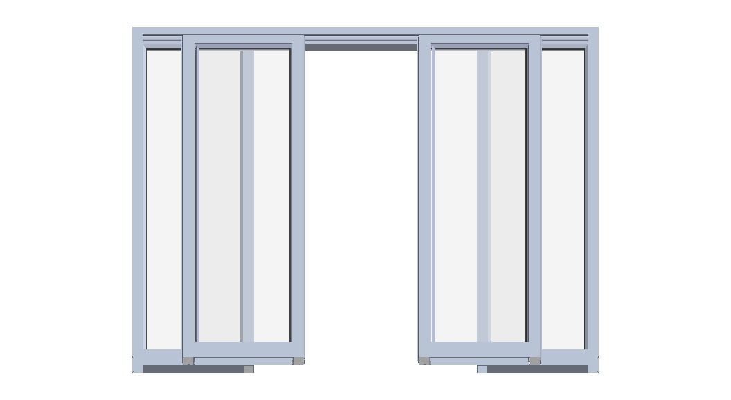 Aluminium Double Sliding Doors 3D model_21