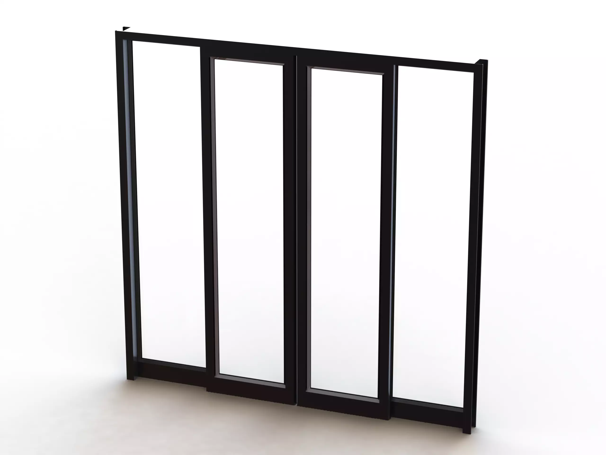 Aluminium Double Sliding Doors 3D model_0