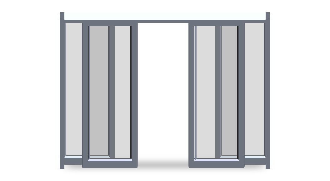 Aluminium Double Sliding Doors 3D model_29