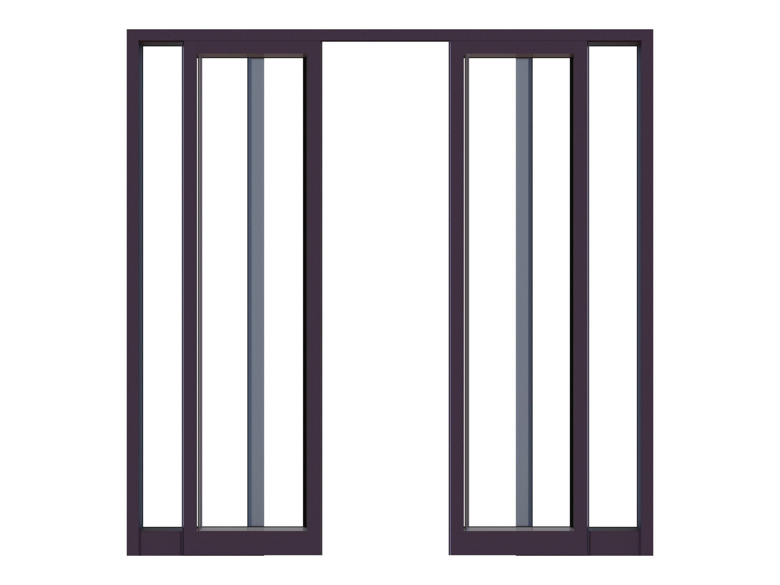 Aluminium Double Sliding Doors 3D model_1