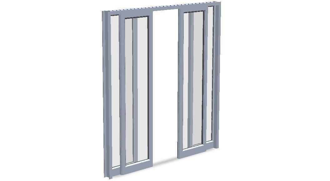 Aluminium Double Sliding Doors 3D model_37