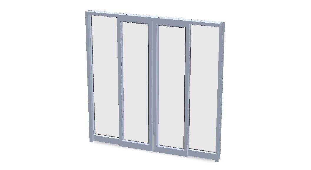 Aluminium Double Sliding Doors 3D model_5