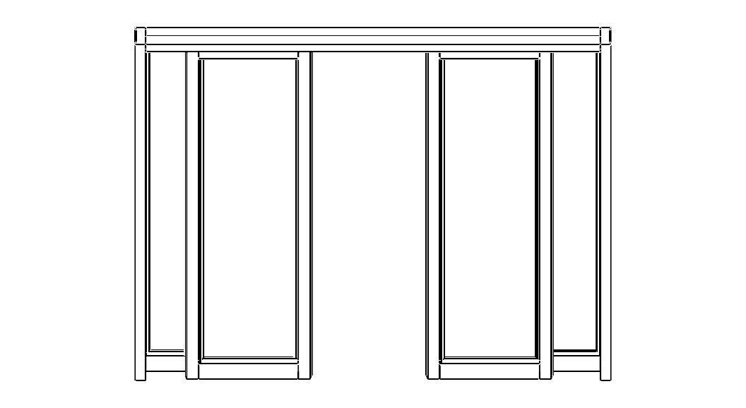 Aluminium Double Sliding Doors 3D model_26