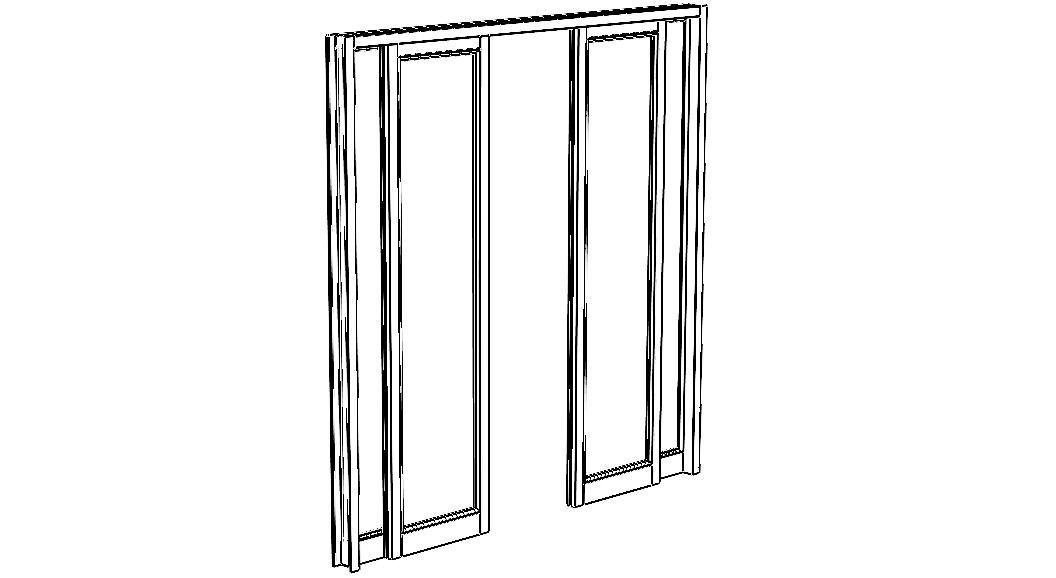 Aluminium Double Sliding Doors 3D model_34