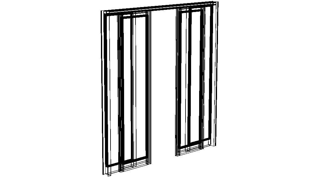 Aluminium Double Sliding Doors 3D model_36