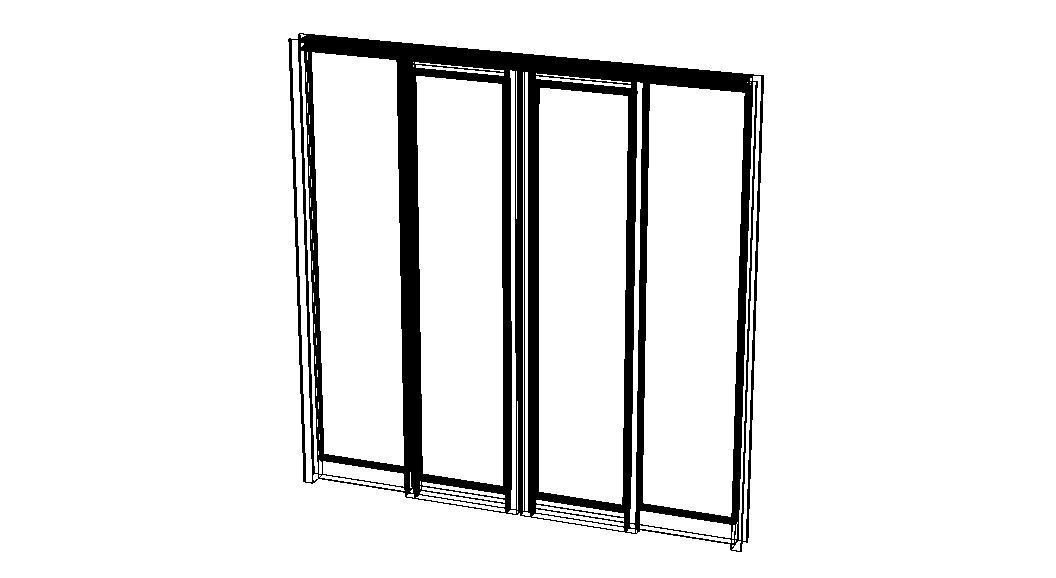 Aluminium Double Sliding Doors 3D model_4