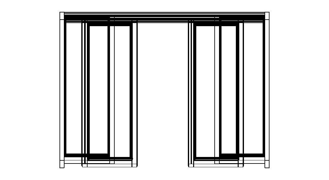 Aluminium Double Sliding Doors 3D model_28